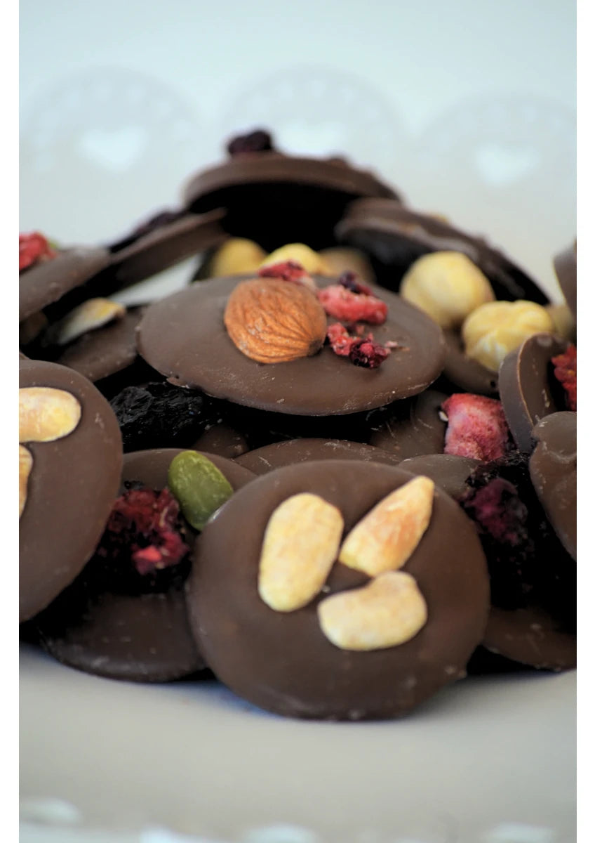 Narperi Handmade Belgian Dark Chocolate with Nuts and Dried Fruit