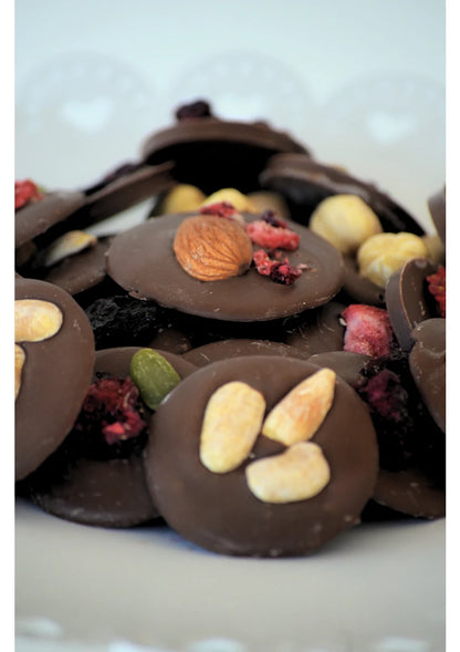 Narperi Handmade Belgian Dark Chocolate with Nuts and Dried Fruit